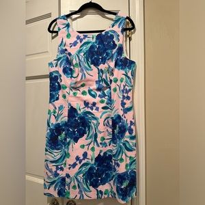 Lilly Pulitzer Mila Stretch Dress Pink Tropics Tint Sweet Pea size 12